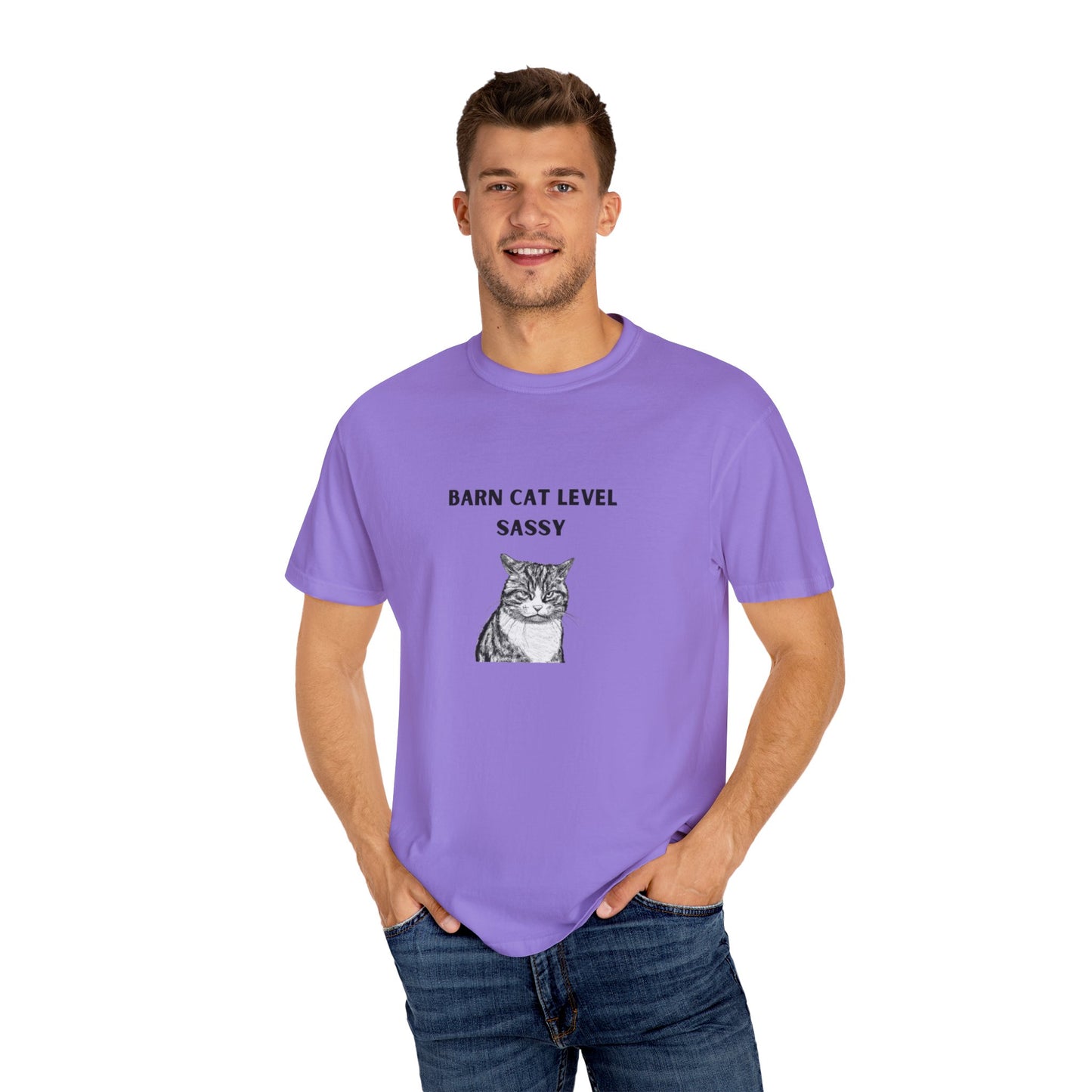 Barn Cat Level Sassy - Unisex Garment-Dyed T-shirt