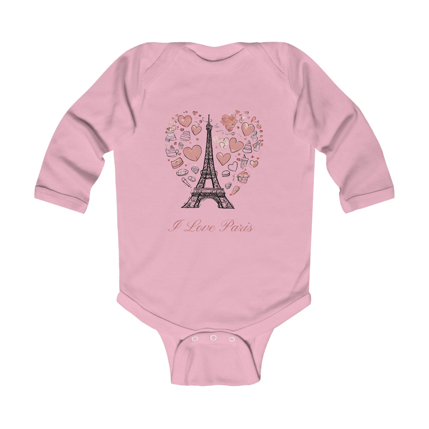 I Love Paris - Infant Long Sleeve Bodysuit