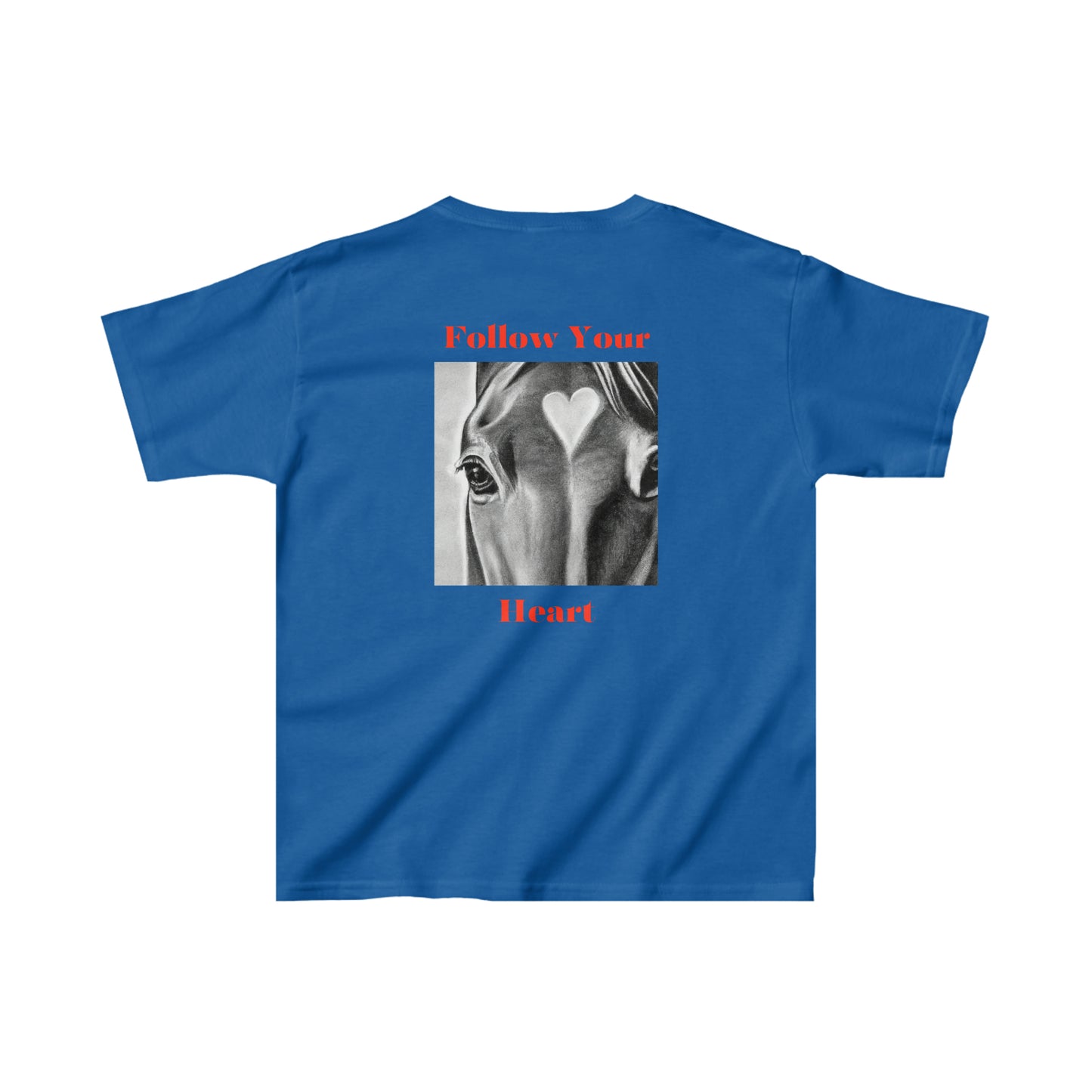Follow Your Heart (Design on Back) - Kids Heavy Cotton™ Tee