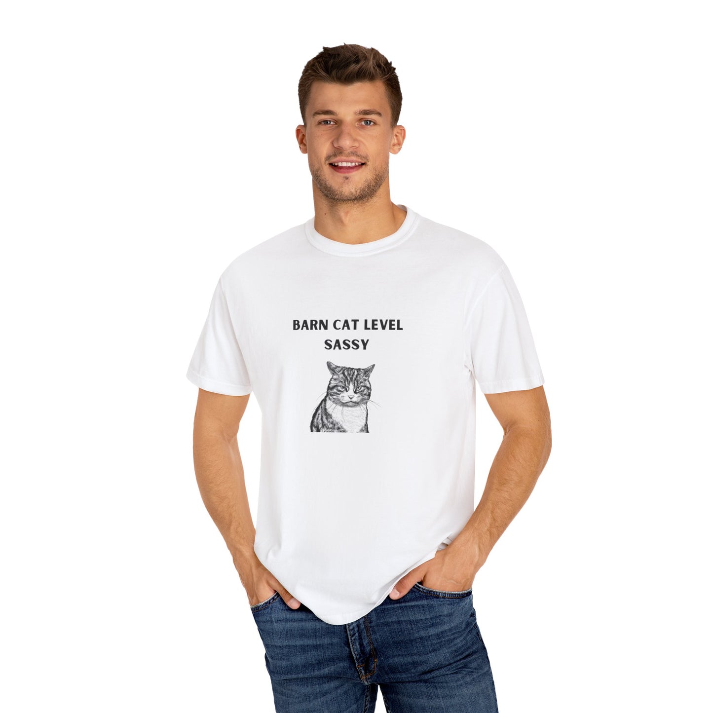 Barn Cat Level Sassy - Unisex Garment-Dyed T-shirt