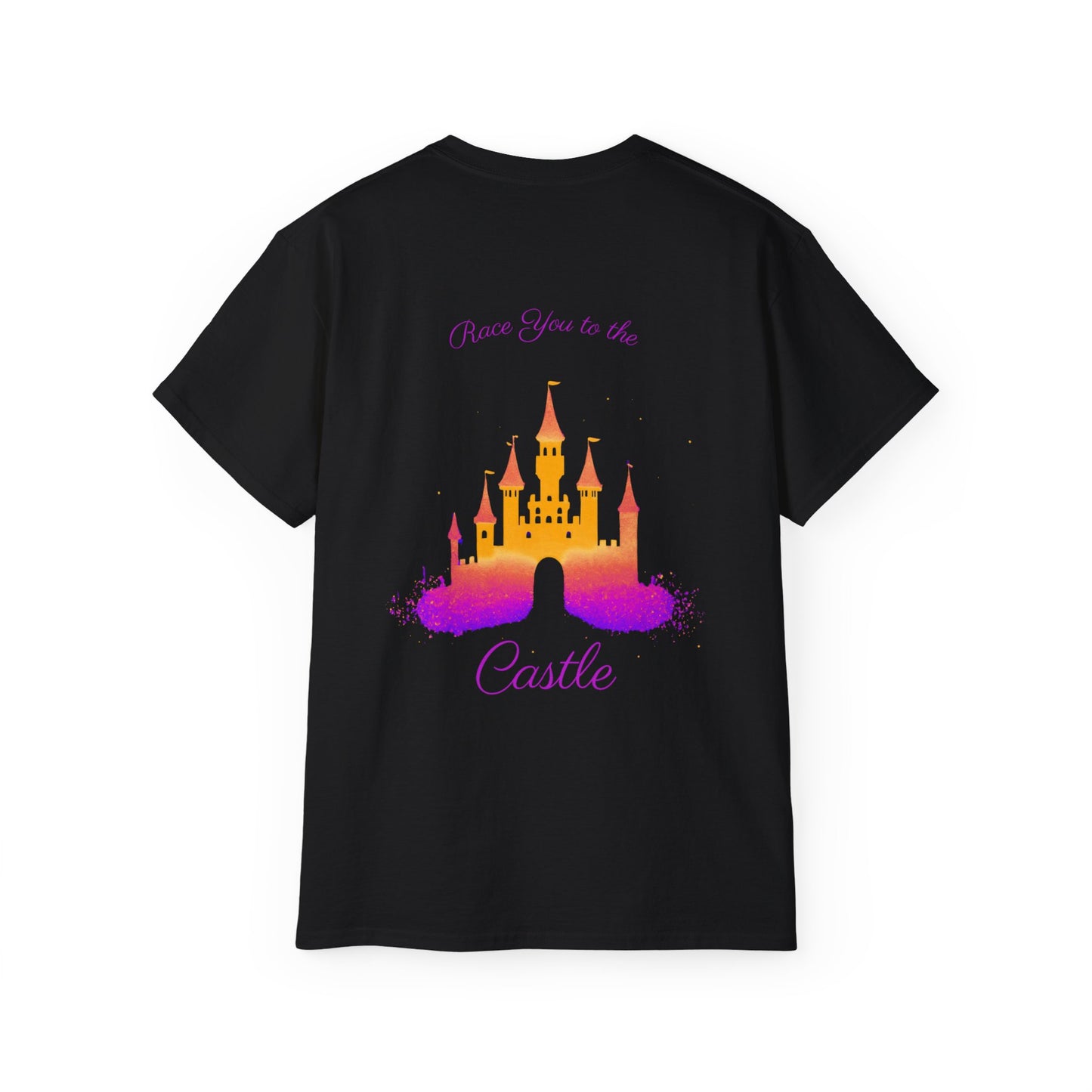 Race You to the Castle (Design on Back) - Unisex Ultra Cotton Tee
