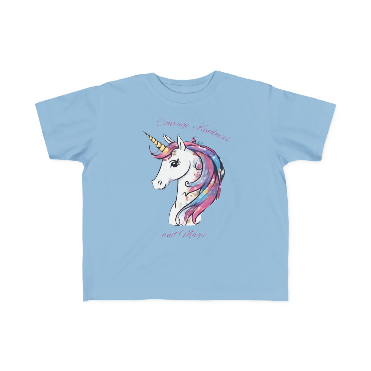 Unicorn (Courage, Kindness, and Magic) - Toddler's Fine Jersey Tee