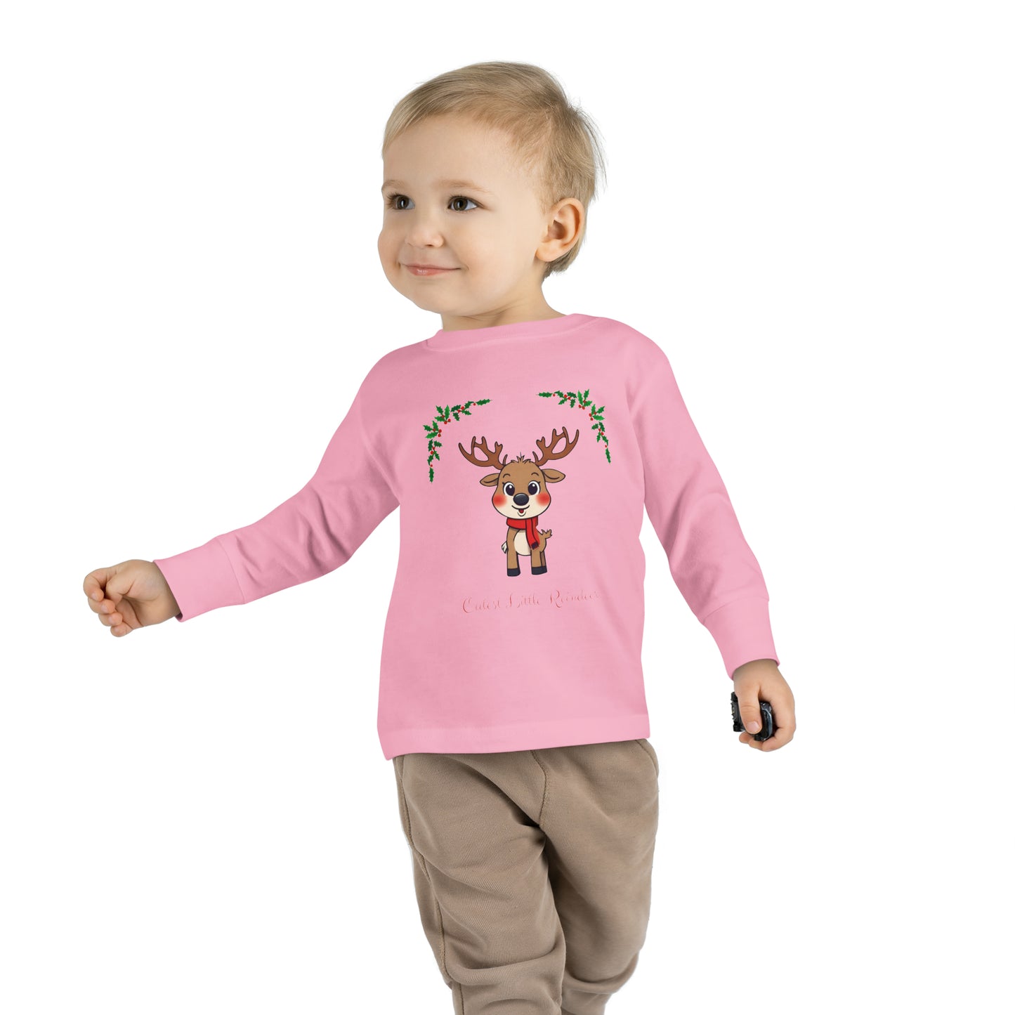 Cutest Little Reindeer - Toddler Long Sleeve Tee