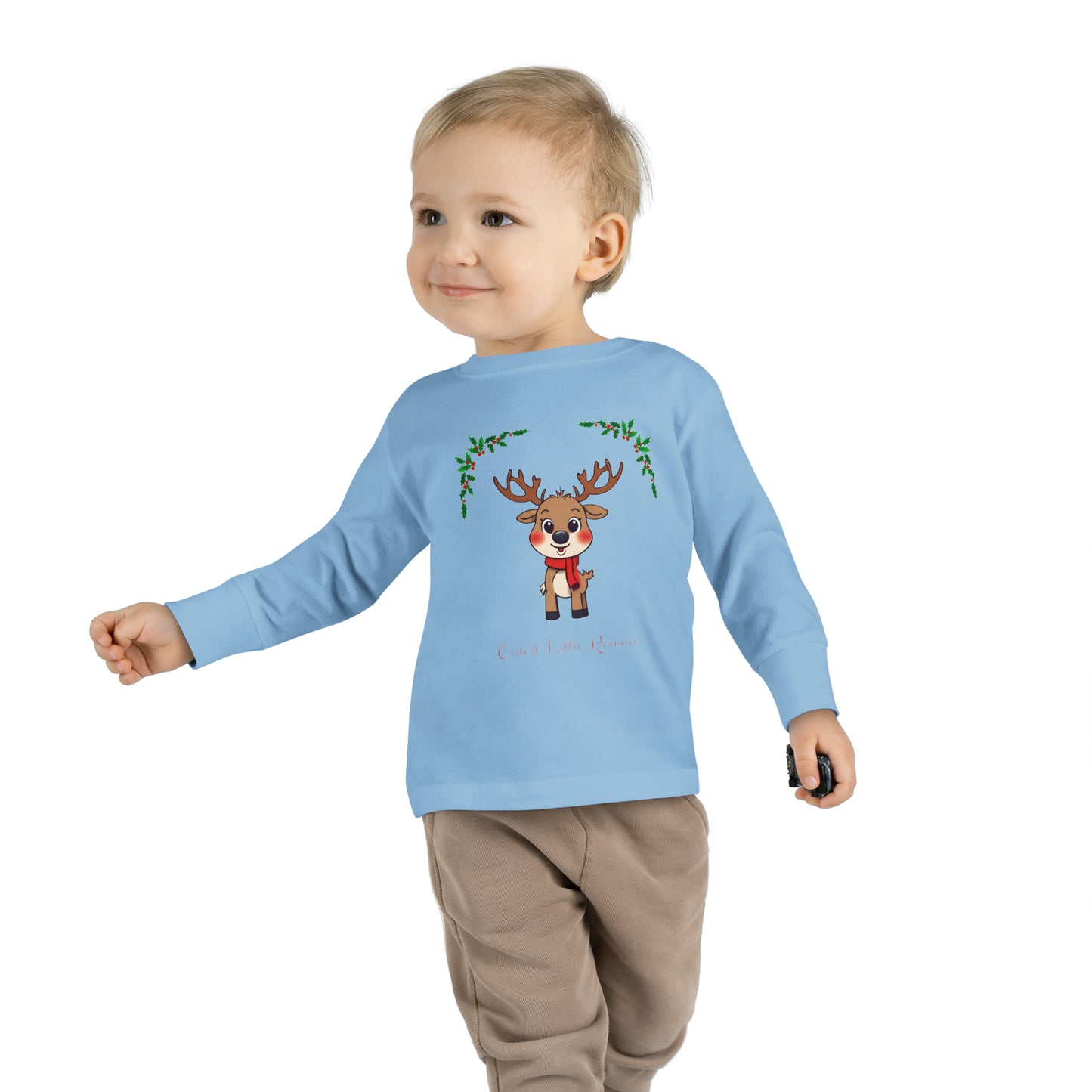 Cutest Little Reindeer - Toddler Long Sleeve Tee