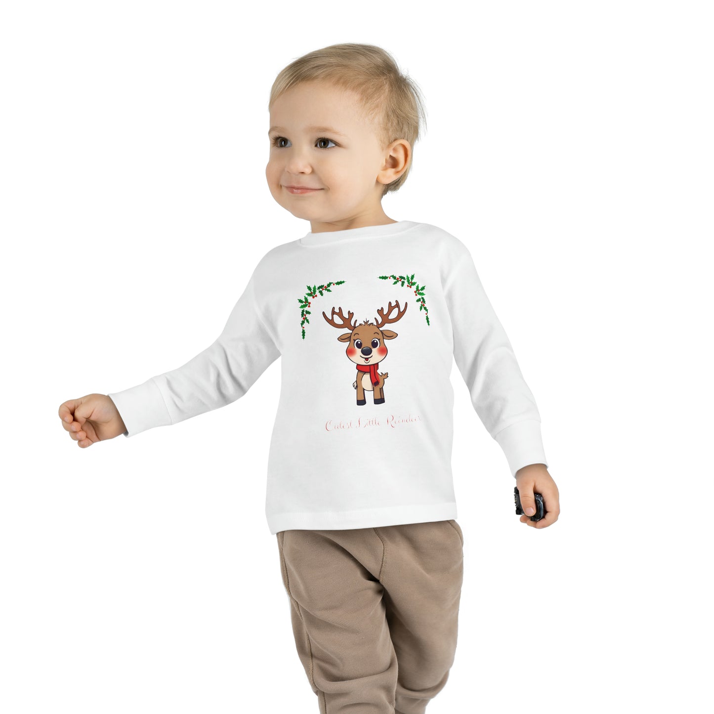 Cutest Little Reindeer - Toddler Long Sleeve Tee