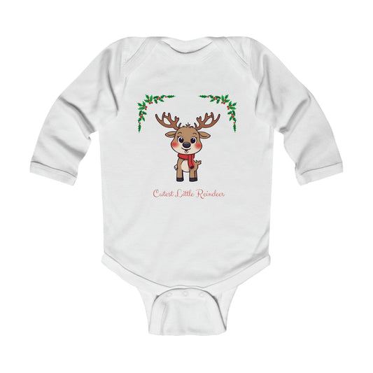 Cutest Little Reindeer - Infant Long Sleeve Bodysuit