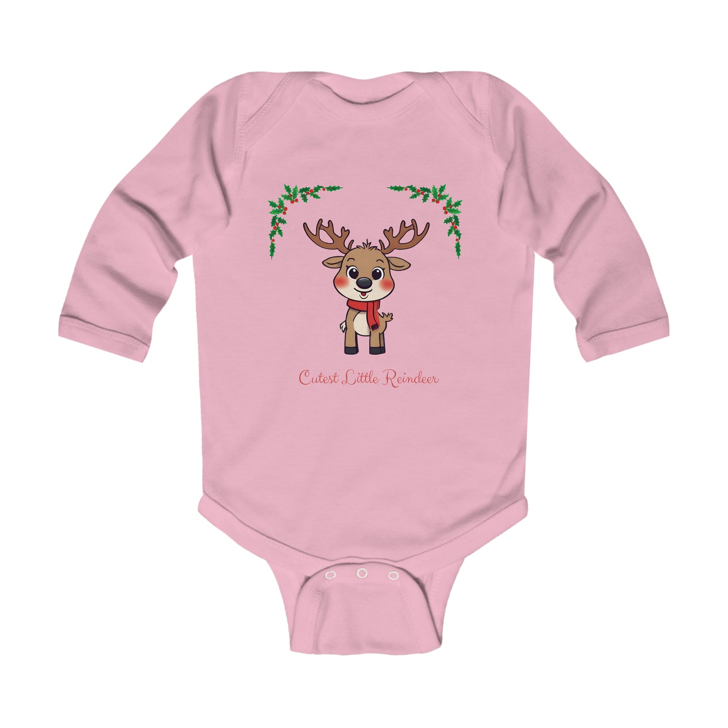 Cutest Little Reindeer - Infant Long Sleeve Bodysuit