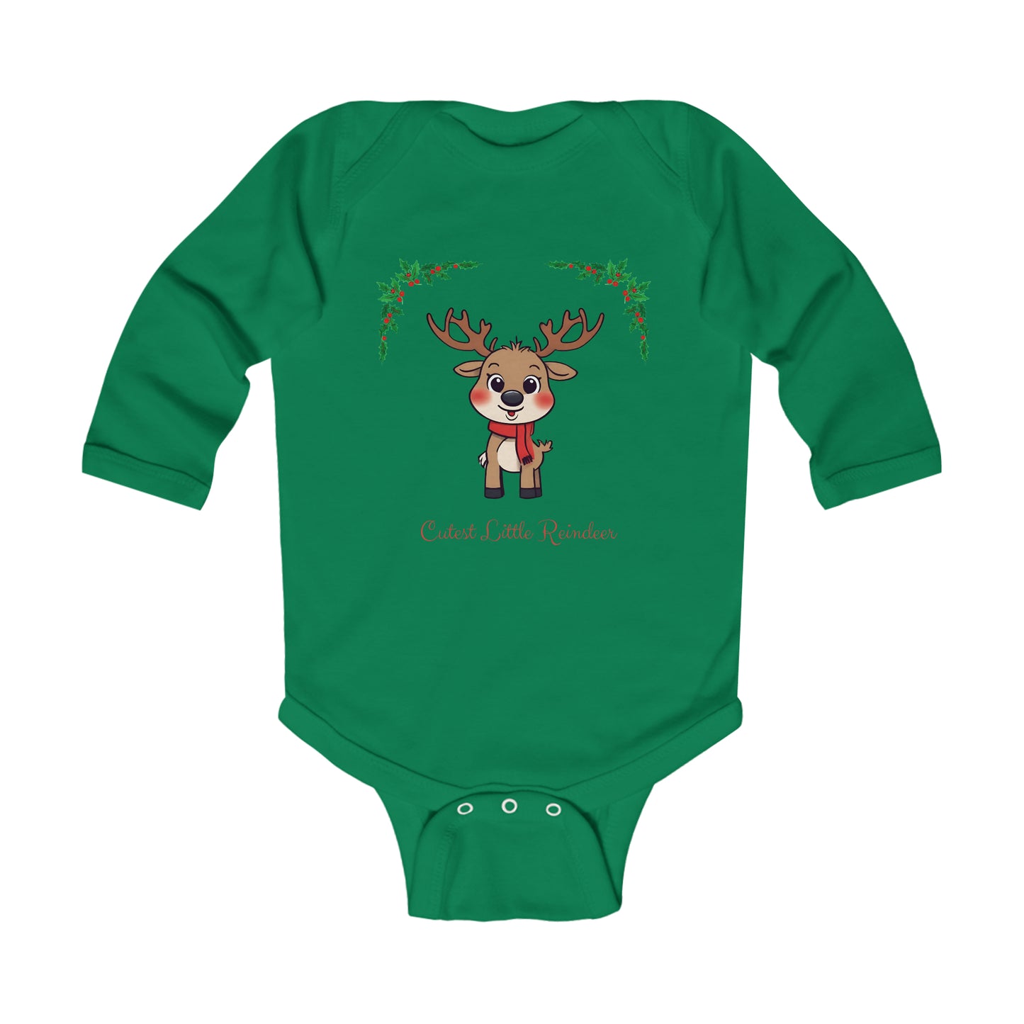 Cutest Little Reindeer - Infant Long Sleeve Bodysuit