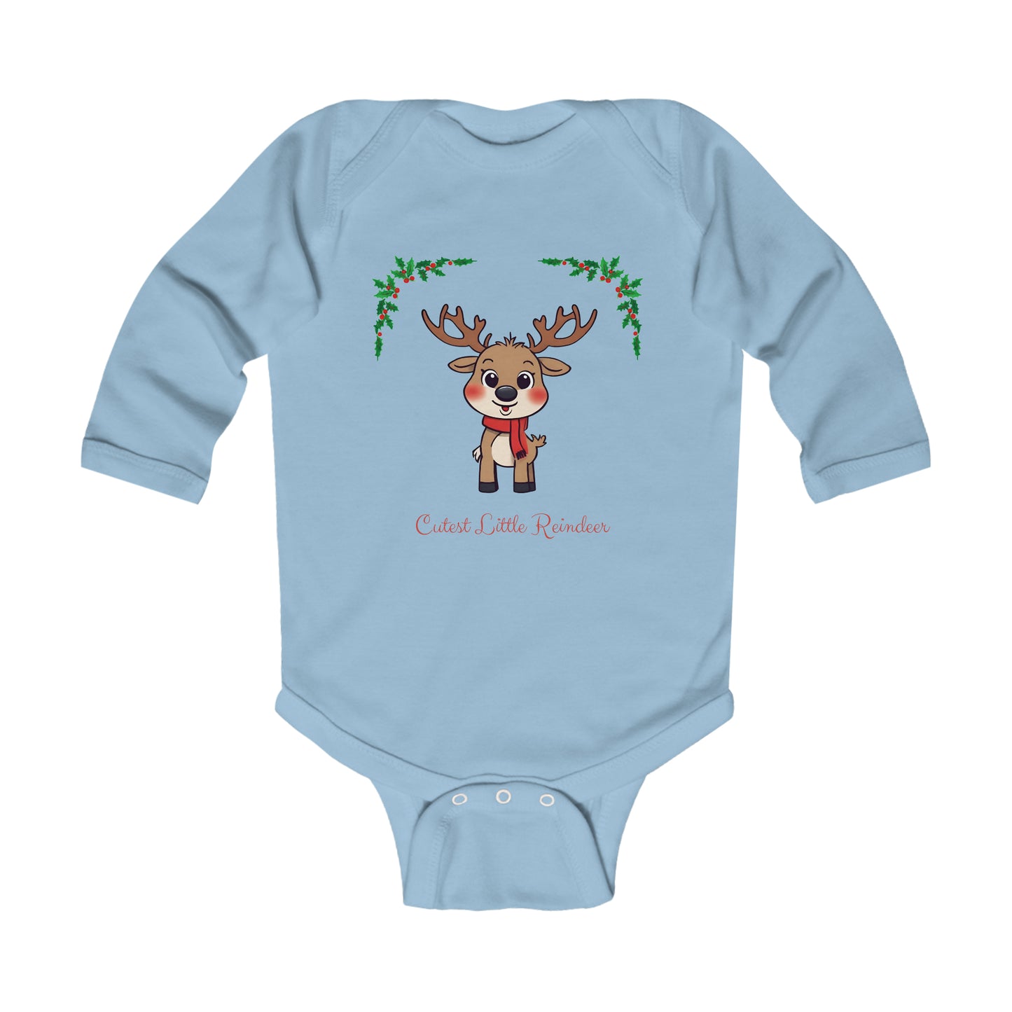 Cutest Little Reindeer - Infant Long Sleeve Bodysuit