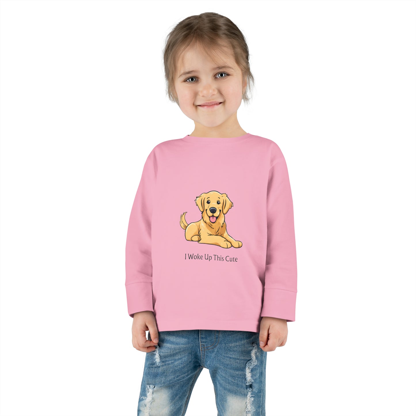 I Woke Up This Cute - Toddler Long Sleeve Tee