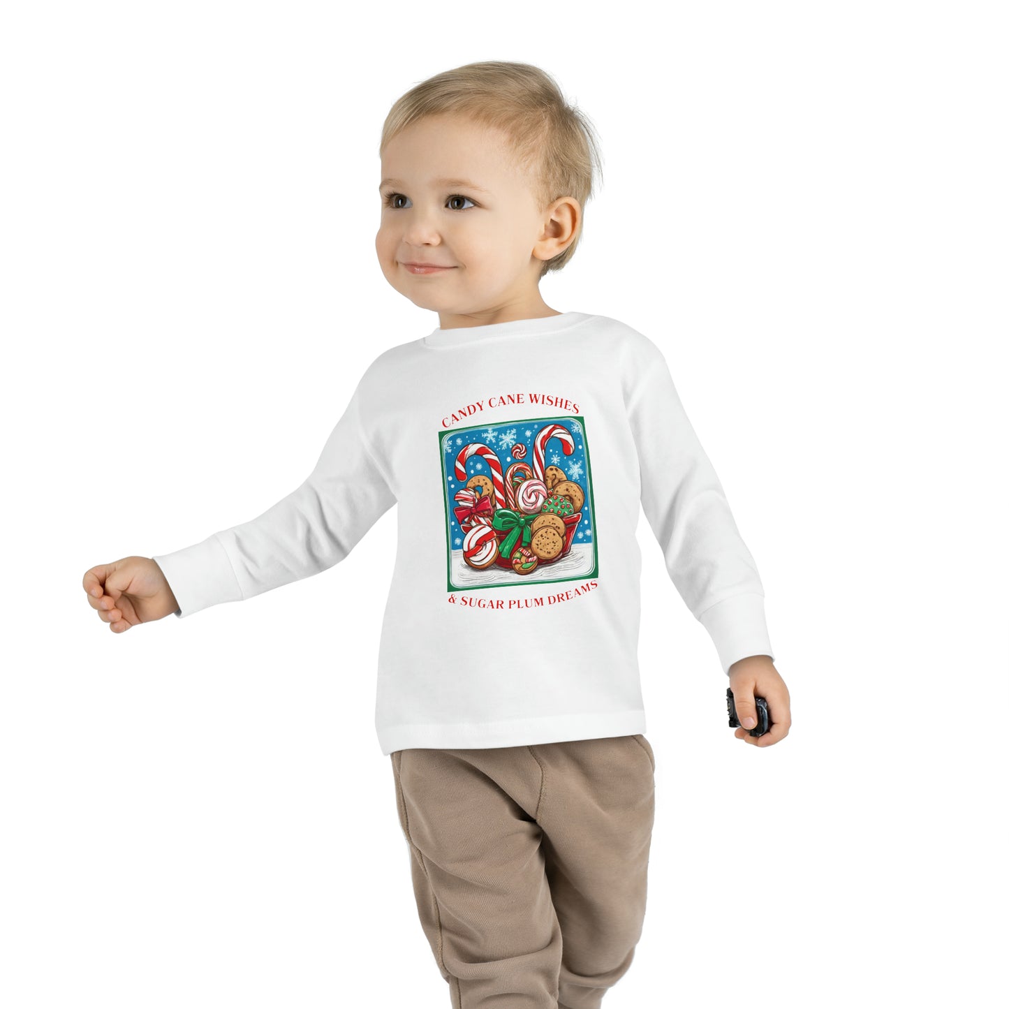 Candy Cane Wishes & Sugarplum Dreams - Toddler Long Sleeve Tee