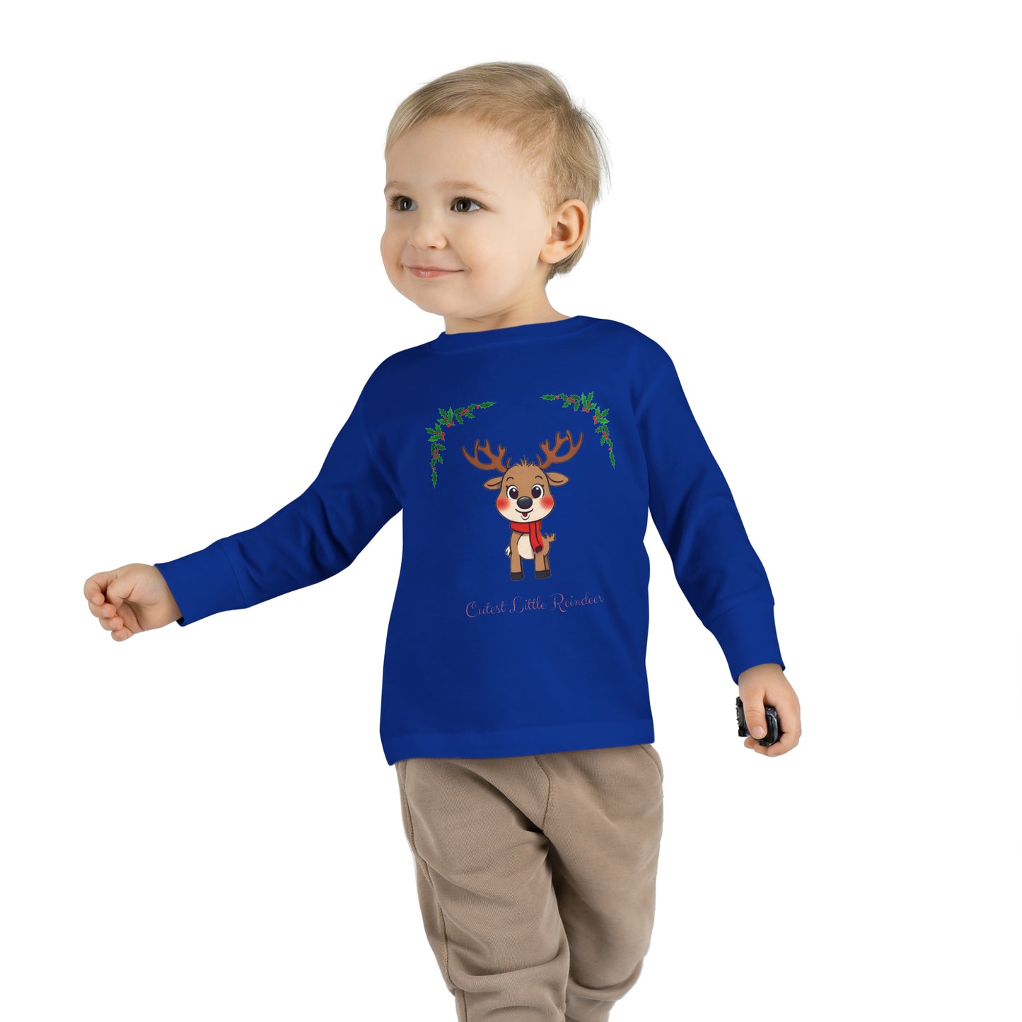 Cutest Little Reindeer - Toddler Long Sleeve Tee