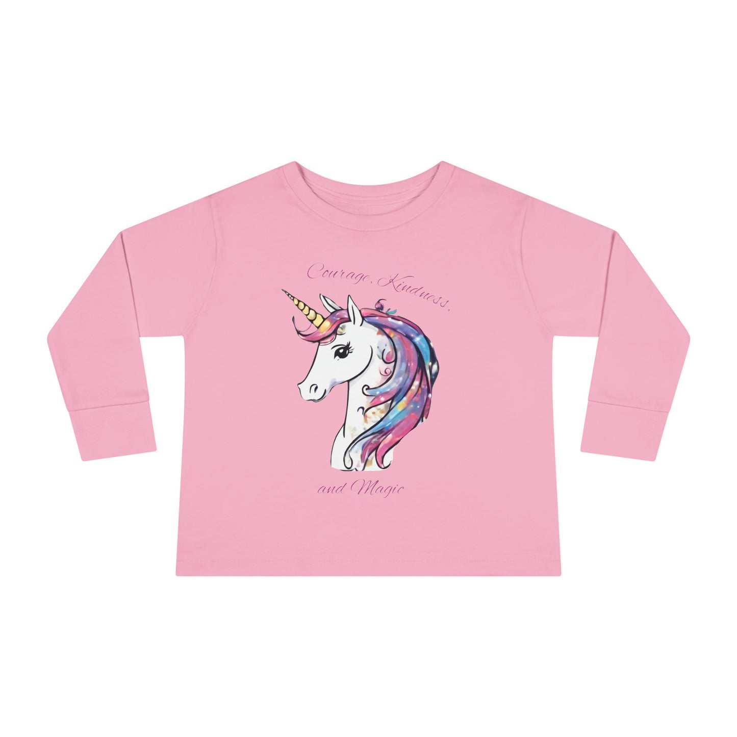 Unicorn (Courage, Kindness, and Magic) - Toddler Long Sleeve Tee