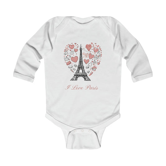 I Love Paris - Infant Long Sleeve Bodysuit