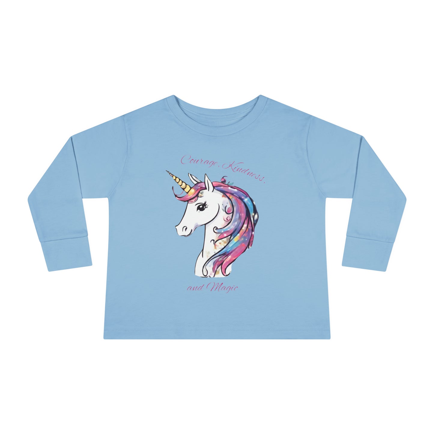 Unicorn (Courage, Kindness, and Magic) - Toddler Long Sleeve Tee