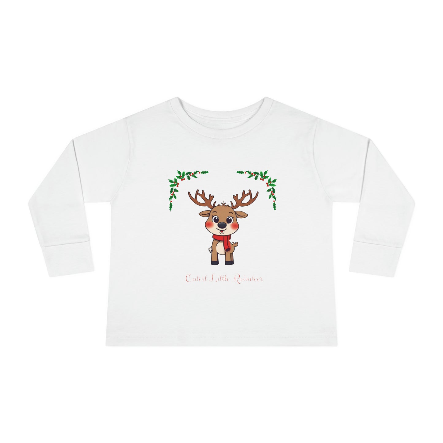 Cutest Little Reindeer - Toddler Long Sleeve Tee