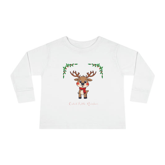 Cutest Little Reindeer - Toddler Long Sleeve Tee