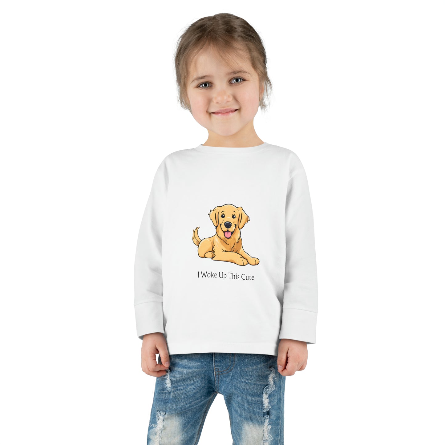 I Woke Up This Cute - Toddler Long Sleeve Tee