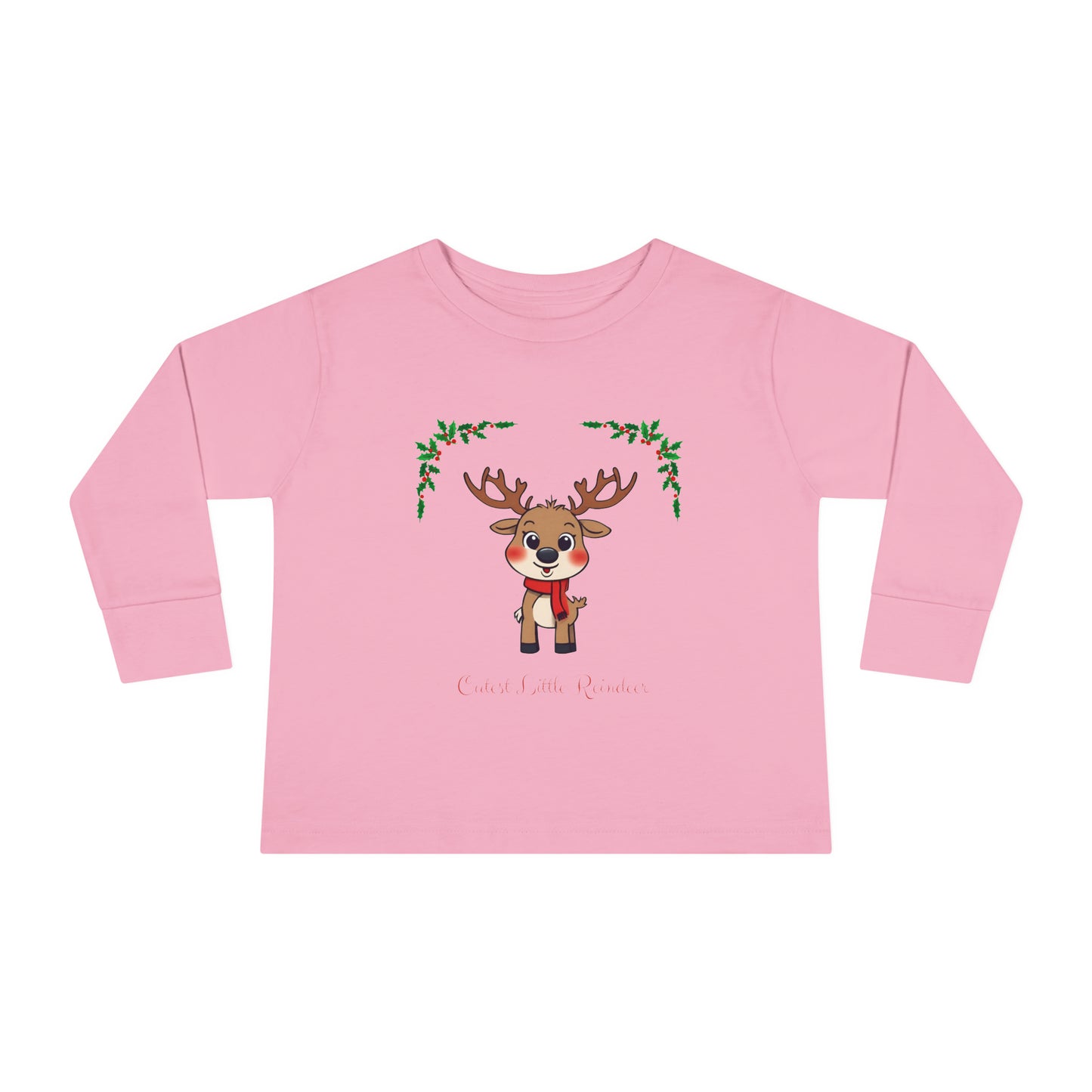 Cutest Little Reindeer - Toddler Long Sleeve Tee