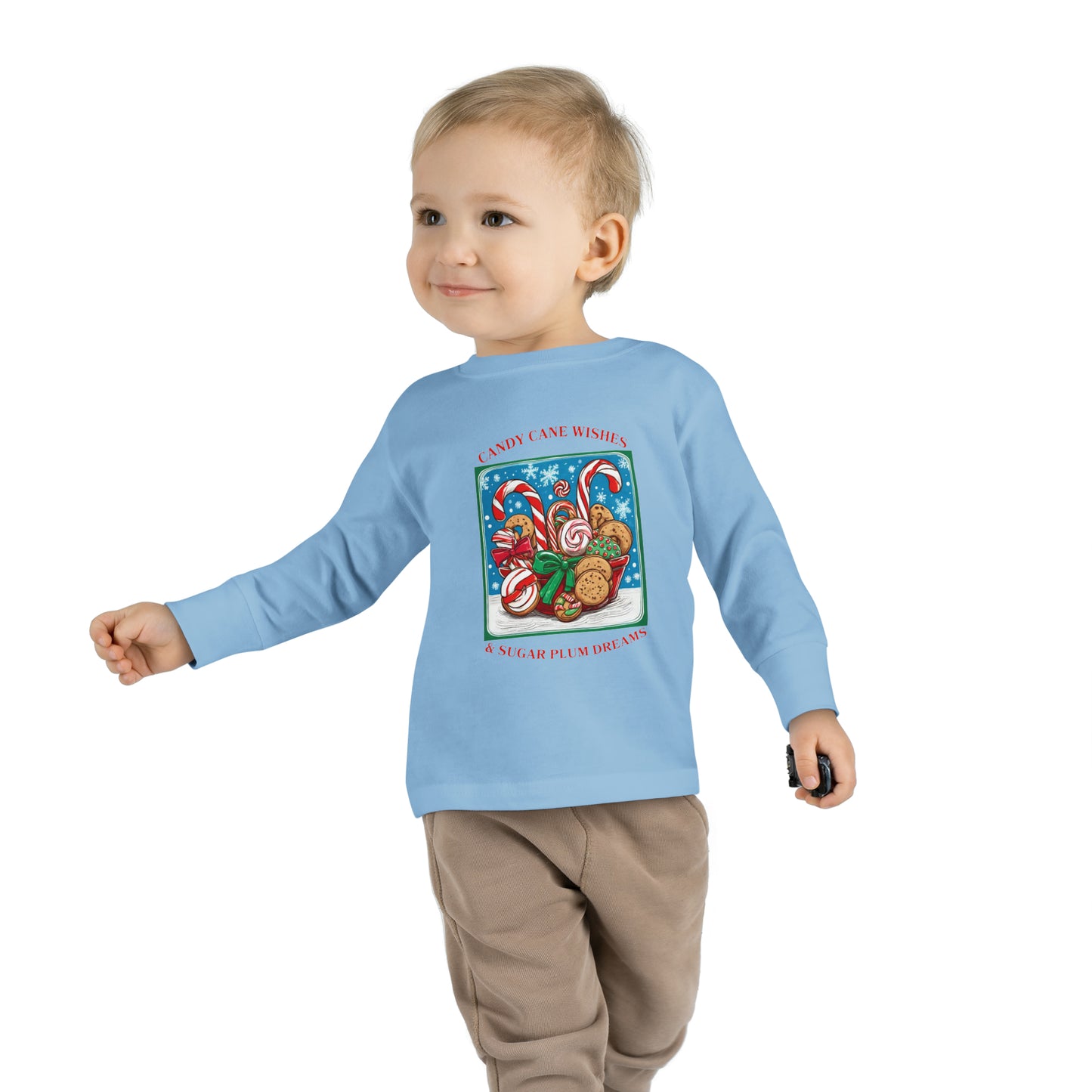 Candy Cane Wishes & Sugarplum Dreams - Toddler Long Sleeve Tee