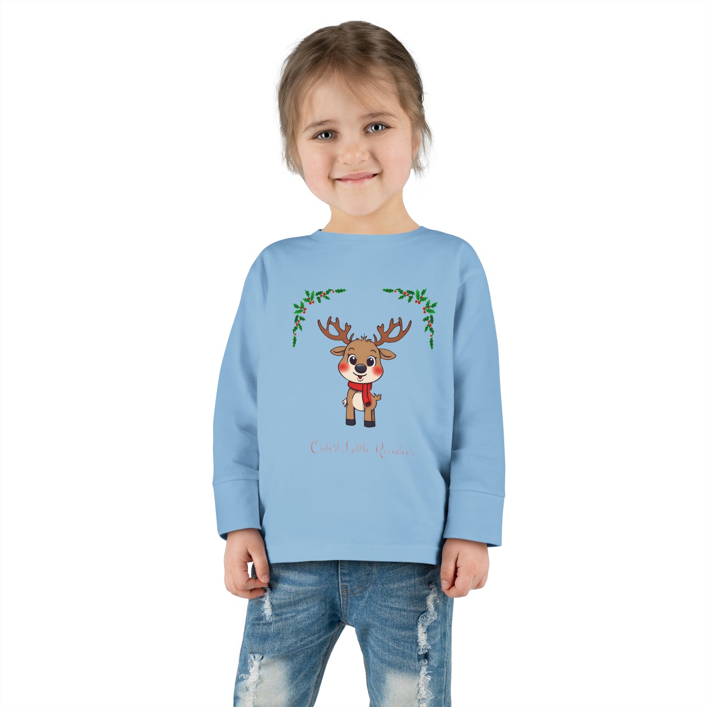 Cutest Little Reindeer - Toddler Long Sleeve Tee