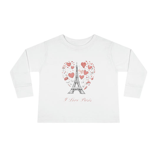 I Love Paris - Toddler Long Sleeve Tee