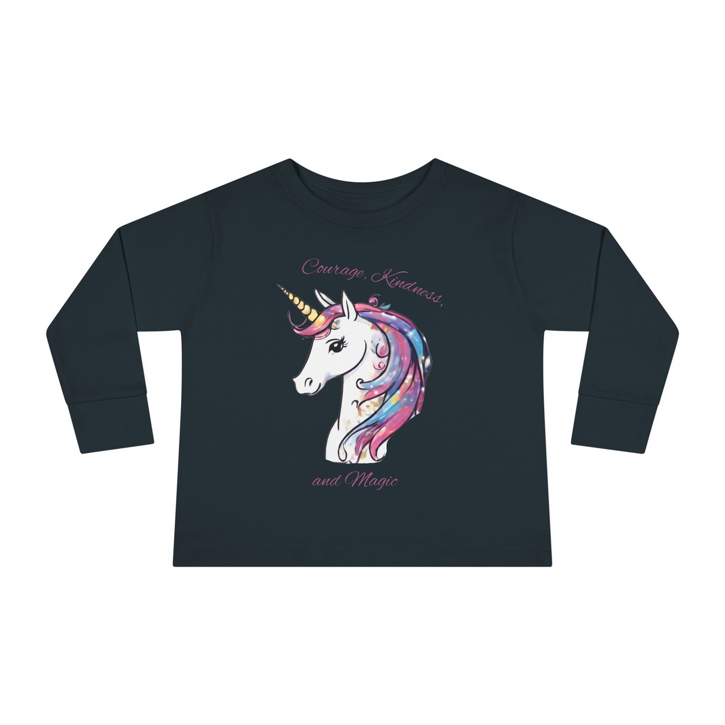 Unicorn (Courage, Kindness, and Magic) - Toddler Long Sleeve Tee