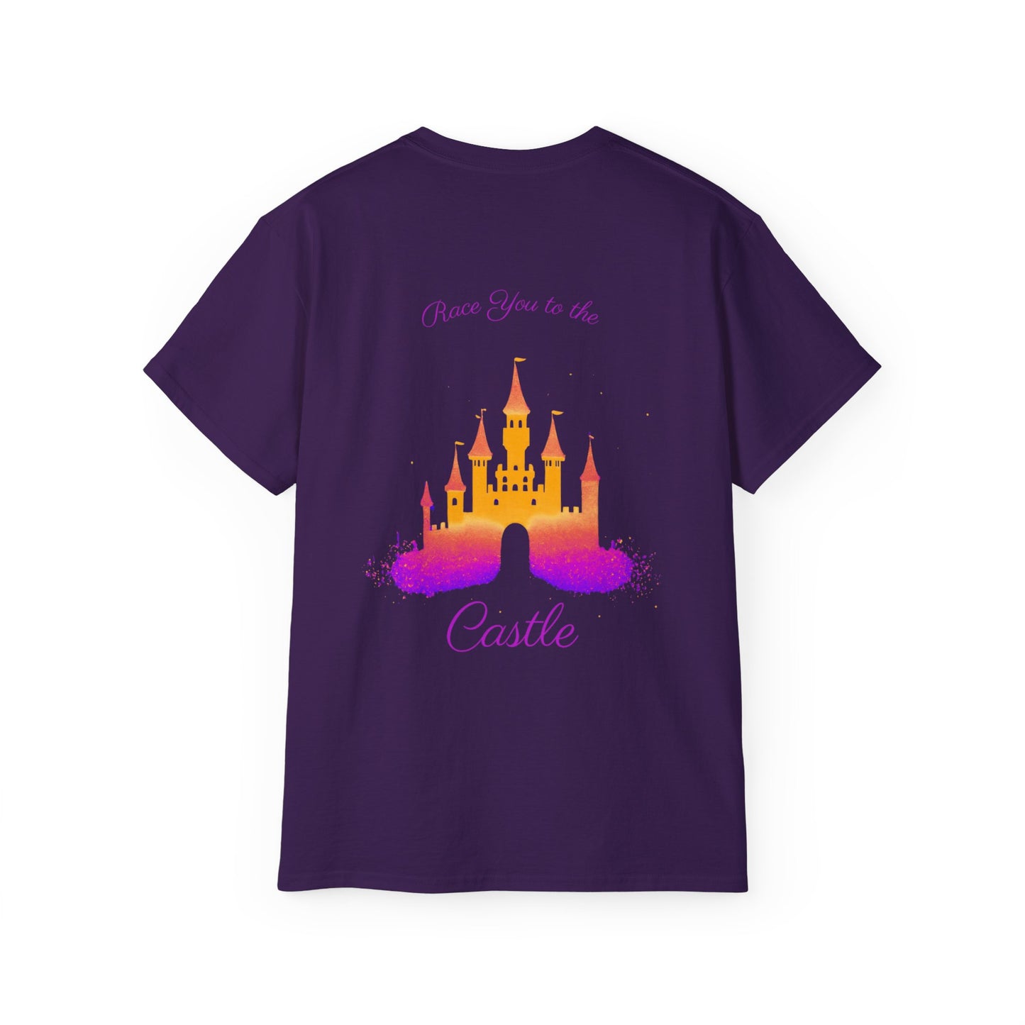 Race You to the Castle (Design on Back) - Unisex Ultra Cotton Tee