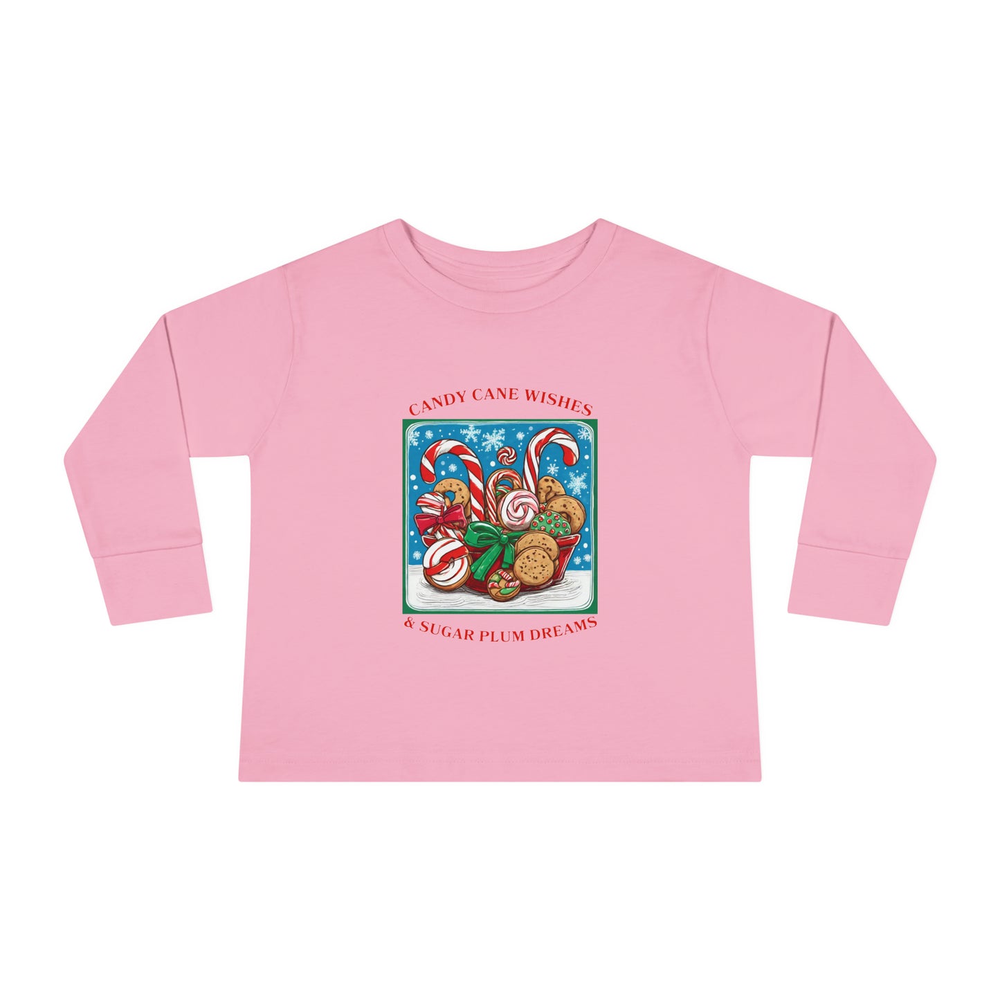 Candy Cane Wishes & Sugarplum Dreams - Toddler Long Sleeve Tee