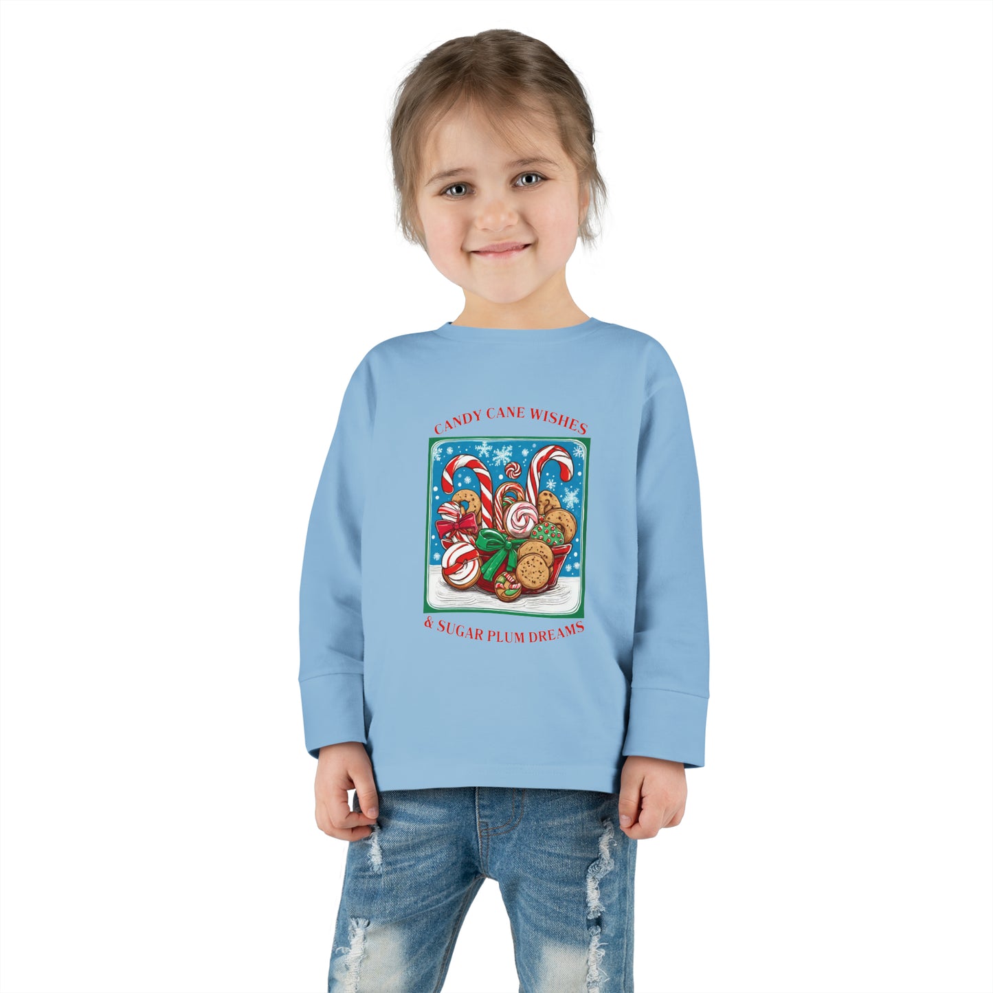 Candy Cane Wishes & Sugarplum Dreams - Toddler Long Sleeve Tee