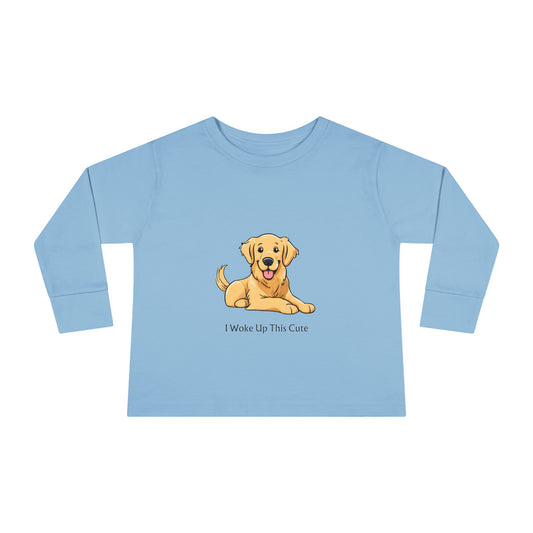 I Woke Up This Cute - Toddler Long Sleeve Tee