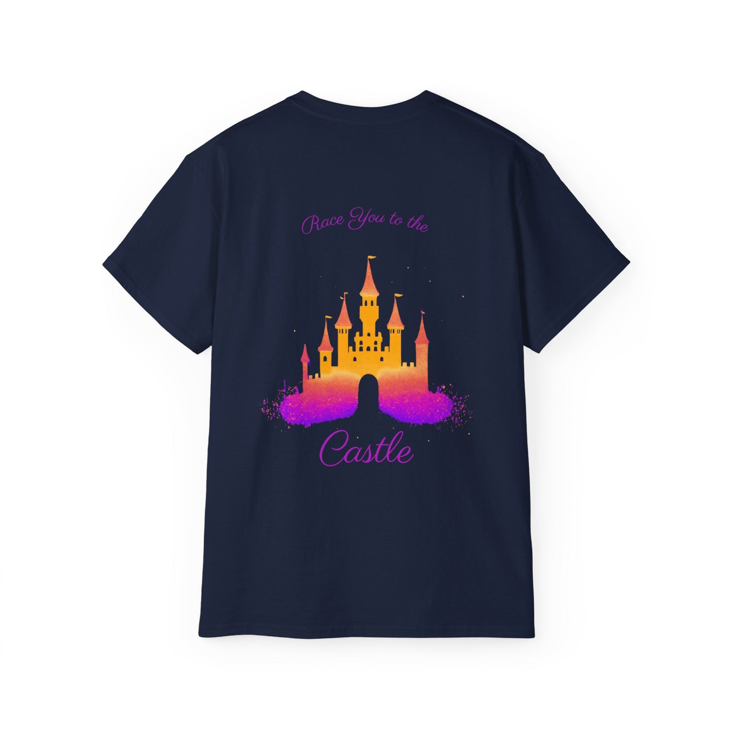 Race You to the Castle (Design on Back) - Unisex Ultra Cotton Tee