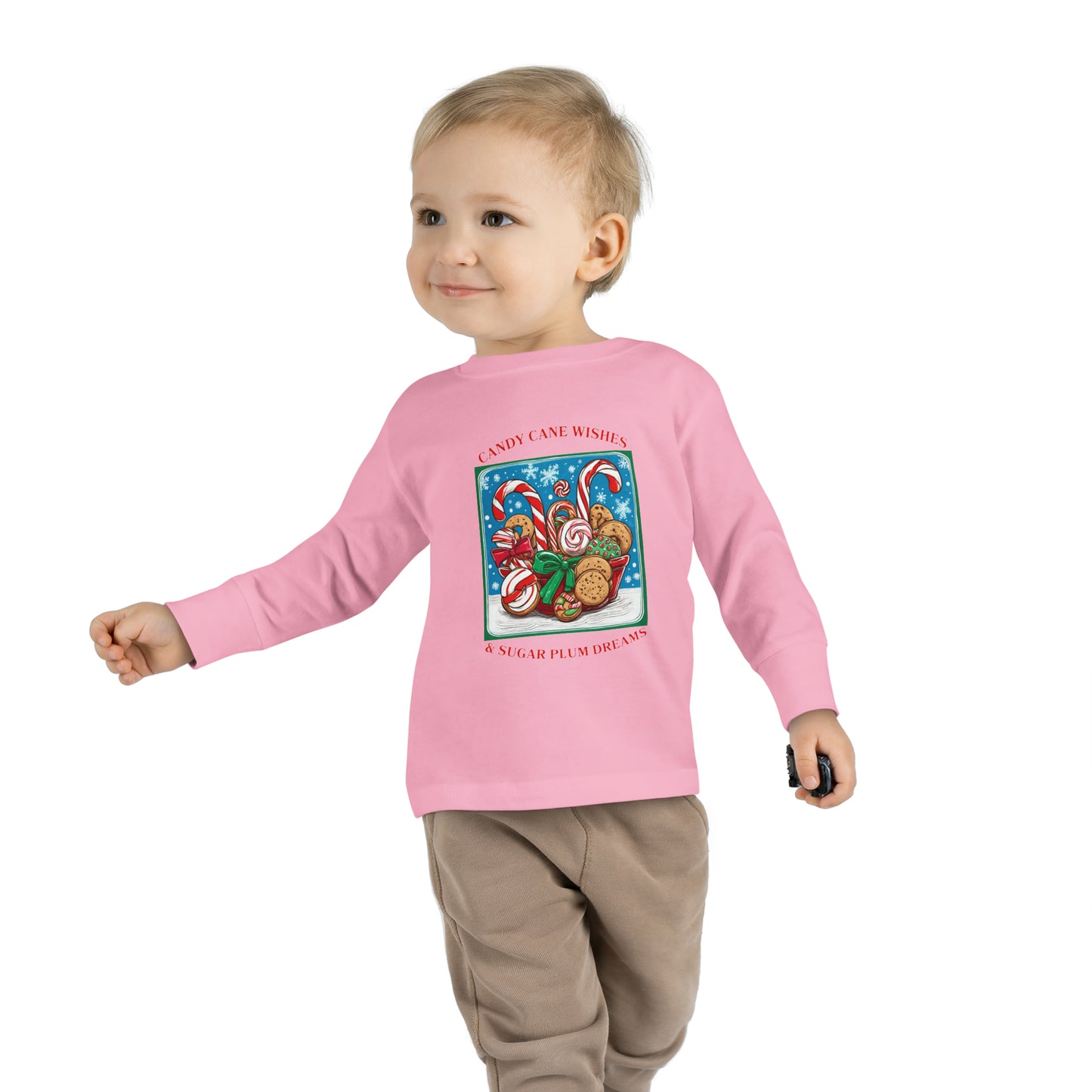 Candy Cane Wishes & Sugarplum Dreams - Toddler Long Sleeve Tee